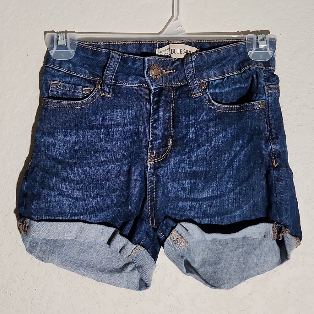 Blue Savvy Shorts Womens size 0 /24 pucker Flaw